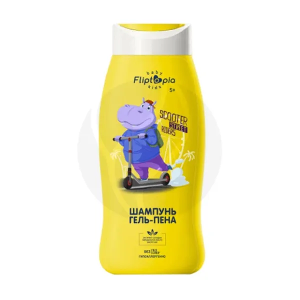 Изображение товара Fliptopia Kids шампунь-гель-пена для купания 3в1 ароматная дыня (5+ лет), 250мл