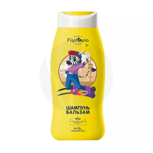 Изображение товара Fliptopia Kids шампунь-бальзам детский 2в1освежающий дюшес (5+), 250мл Изображение товара Fliptopia Kids шампунь-бальзам детский 2в1освежающий дюшес (5+), 250мл
