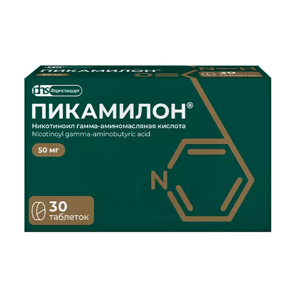 Изображение товара Пикамилон таблетки 50мг 30 штук для улучшения памяти и когнитивных функций