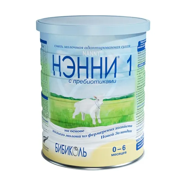 Изображение товара Детская сухая адаптированная молочная смесь Нэнни 1 с пребиотиками 800 г для малышей 0-6 мес