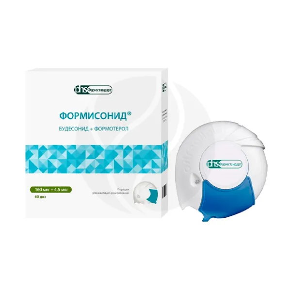 Изображение товара Формисонид порошок для ингаляций 160 мкг + 4,5 мкг 60 доз