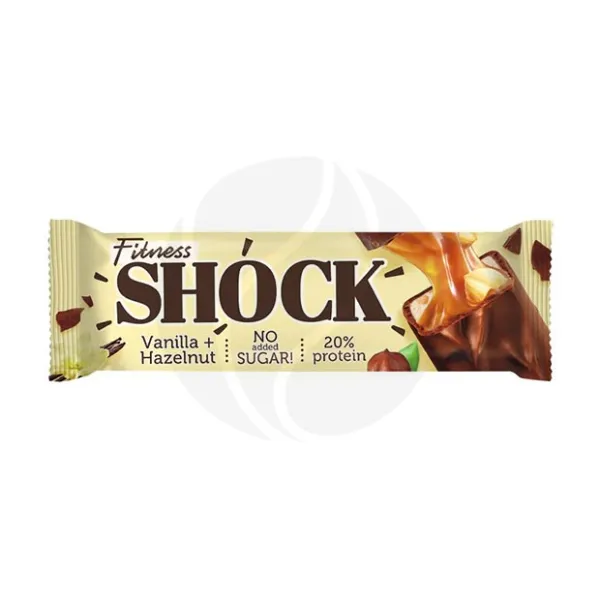 Изображение товара Fitness Shock батончик хрустящий фундук, без сахара, 50г