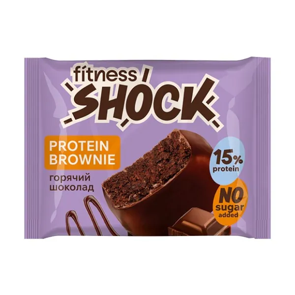 Fitness Shock брауни горячий шоколад, без сахара, 50г