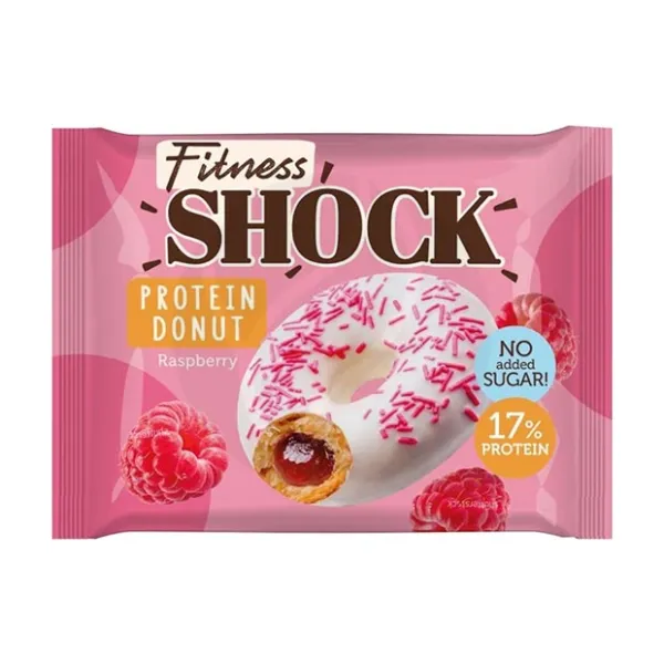 Изображение товара Fitness Shock донат малина, без сахара, 70г Изображение товара Fitness Shock донат малина, без сахара, 70г