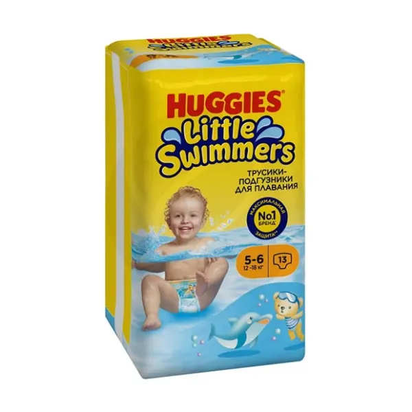 Изображение товара Huggies Little swimmers подгузники-трусики для плавания р.5-6 (12-18кг), 13шт Изображение товара Huggies Little swimmers подгузники-трусики для плавания р.5-6 (12-18кг), 13шт