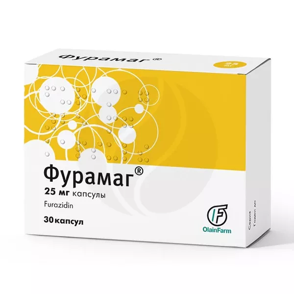 Изображение товара Фурамаг капсулы 25 мг, 30 шт противомикробное средство широкого спектра действия