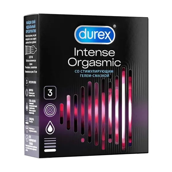 Изображение товара Durex Intense orgasmic презервативы со стимулирующим гелем-смазкой, №3