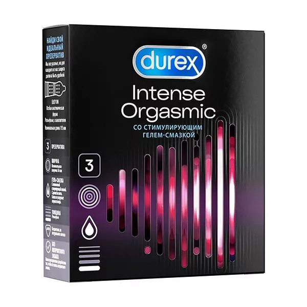 Изображение товара Durex Intense orgasmic презервативы со стимулирующим гелем-смазкой, №3 Изображение товара Durex Intense orgasmic презервативы со стимулирующим гелем-смазкой, №3