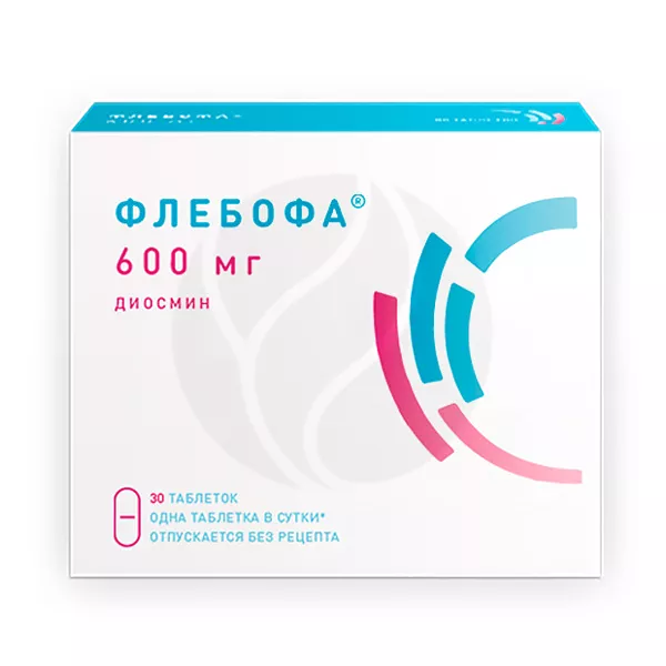 Изображение товара Флебофа таблетки 600мг, №30 Озон Фарм Изображение товара Флебофа таблетки 600мг, №30 Озон Фарм