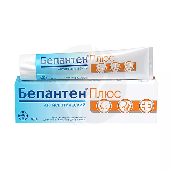 Изображение товара Бепантен Плюс крем д/наружн. прим. 5%+0,5%, 100г Изображение товара Бепантен Плюс крем д/наружн. прим. 5%+0,5%, 100г