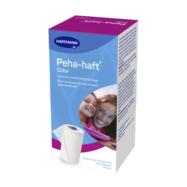 Изображение товара Когезивный эластичный бинт Hartmann Peha-Haft 4м*10см белый фиксирующий Изображение товара Когезивный эластичный бинт Hartmann Peha-Haft 4м*10см белый фиксирующий