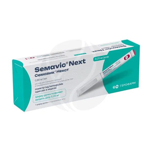 Изображение товара Семавик Некст 0,25 мг/доза, 3 мл раствор для подкожного введения
