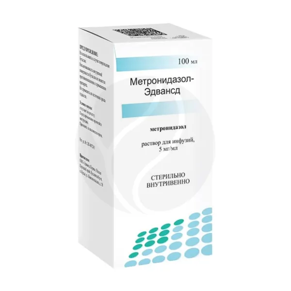 Изображение товара Раствор для инфузий Метронидазол-Эдвансд 5 мг/мл 100 мл Россия