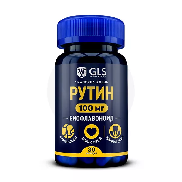 Изображение товара ГЛАС Рутин капсулы 100мг No30 - защита сосудов и сердечно-сосудистой системы