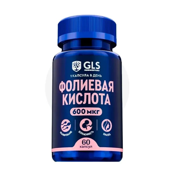 Изображение товара GLS Фолиевая кислота капсулы 600мкг, №60