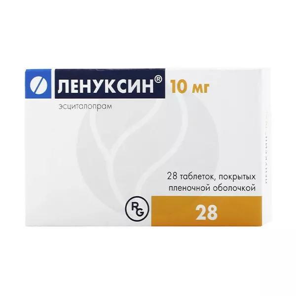 Изображение товара Ленуксин таблетки покрыт. п/о 10мг, №28 Изображение товара Ленуксин таблетки покрыт. п/о 10мг, №28
