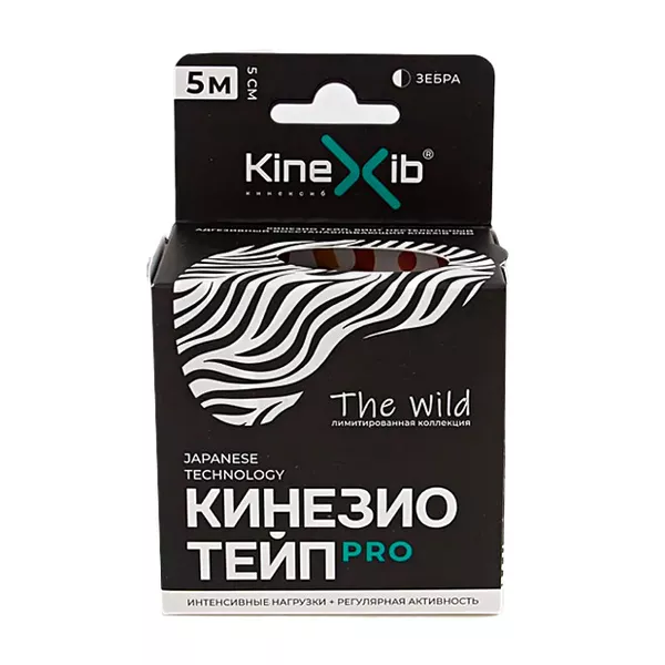 Изображение товара Кинезио тейп Kinexib Pro нестерильный адгезивный 5мх5см для восстановления мышц и суставов Изображение товара Кинезио тейп Kinexib Pro нестерильный адгезивный 5мх5см для восстановления мышц и суставов