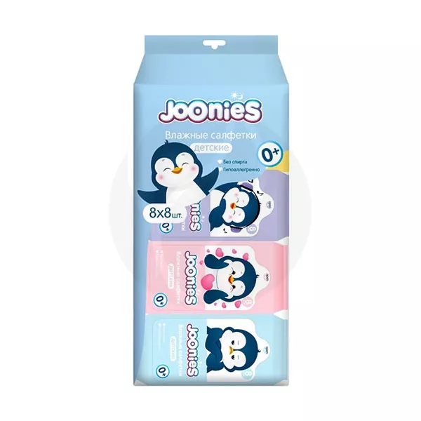 Изображение товара Joonies салфетки влажные детские (0+), 64шт Изображение товара Joonies салфетки влажные детские (0+), 64шт