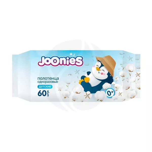 Изображение товара Joonies полотенца одноразовые для детей (0+), 60шт Изображение товара Joonies полотенца одноразовые для детей (0+), 60шт