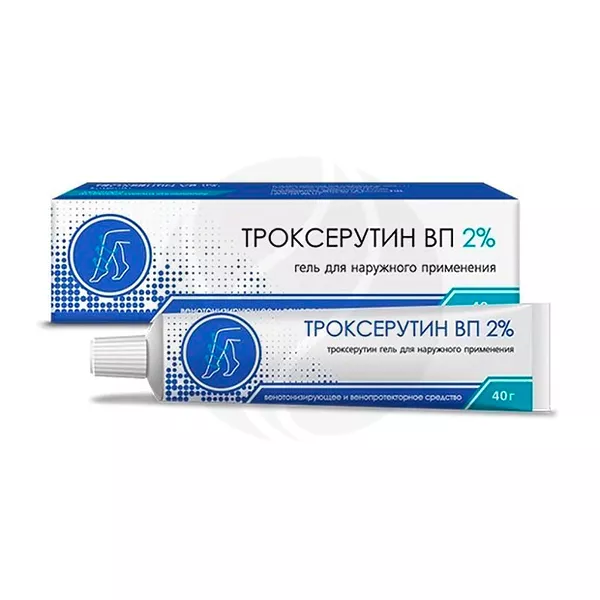 Изображение товара Гель Троксерутин ВП 2% для наружного применения 40g Изображение товара Гель Троксерутин ВП 2% для наружного применения 40g