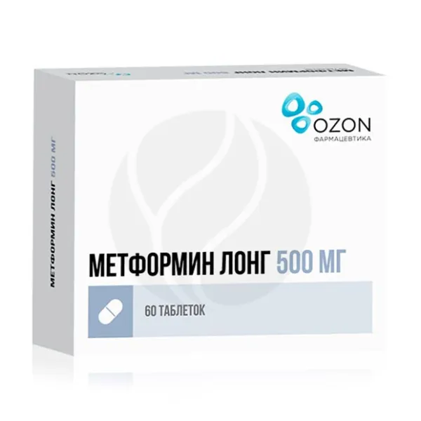 Изображение товара Метформин Лонг таблетки с пролонгированным высвобождением 500мг, №60