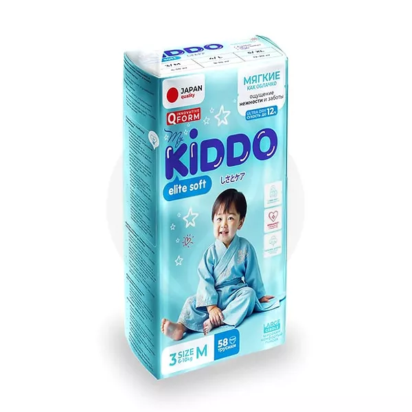 Изображение товара MyKiddo Elite Soft подгузники-трусики M (6-10 кг), 58шт Изображение товара MyKiddo Elite Soft подгузники-трусики M (6-10 кг), 58шт