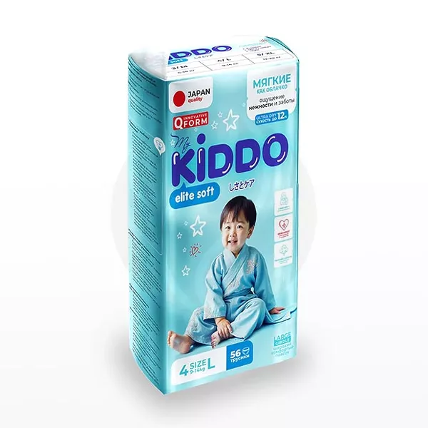 Изображение товара MyKiddo Elite Soft подгузники-трусики L (9-14 кг), 56шт Изображение товара MyKiddo Elite Soft подгузники-трусики L (9-14 кг), 56шт