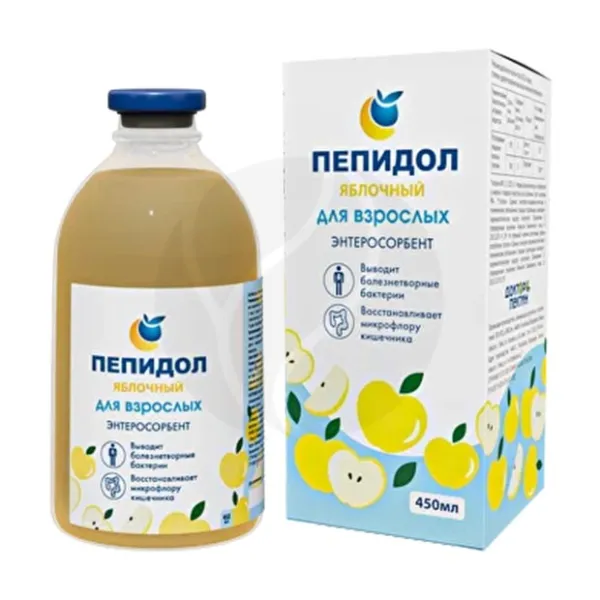 Изображение товара Пепидол Яблочный раствор для внутреннего приема 450мл натуральный пектин