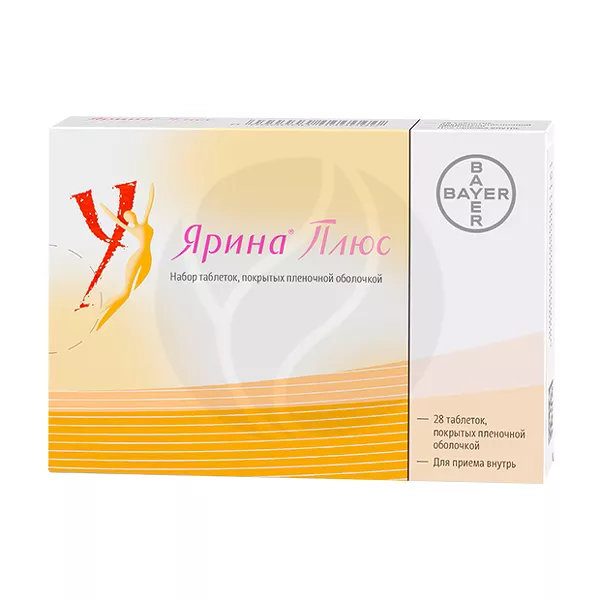 Изображение товара Ярина Плюс таблетки покрыт. п/о, №28 Изображение товара Ярина Плюс таблетки покрыт. п/о, №28