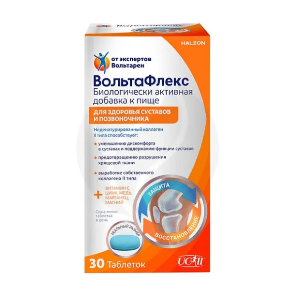Изображение товара ВольтаФлекс таблетки для суставов 30 шт - комплекс витаминов и коллагена Тайвань