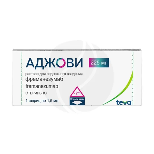 Аджови раствор д/п/к введ. 225мг/1,5мл, №1