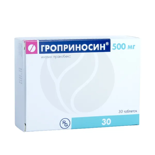 Изображение товара Гроприносин таблетки 500мг №30 для иммунной поддержки и вирусных инфекций