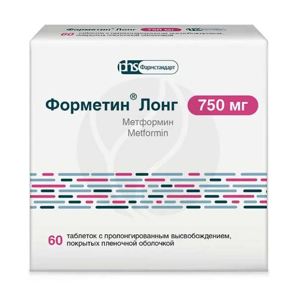 Изображение товара Форметин Лонг таблетки с пролонгированным высвобождением 750мг, 60 шт