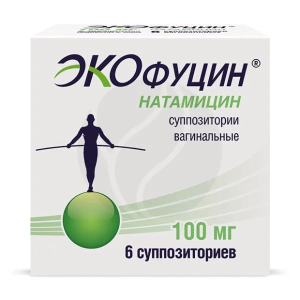 Изображение товара Экофуцин вагинальные суппозитории 100мг №6 против грибков