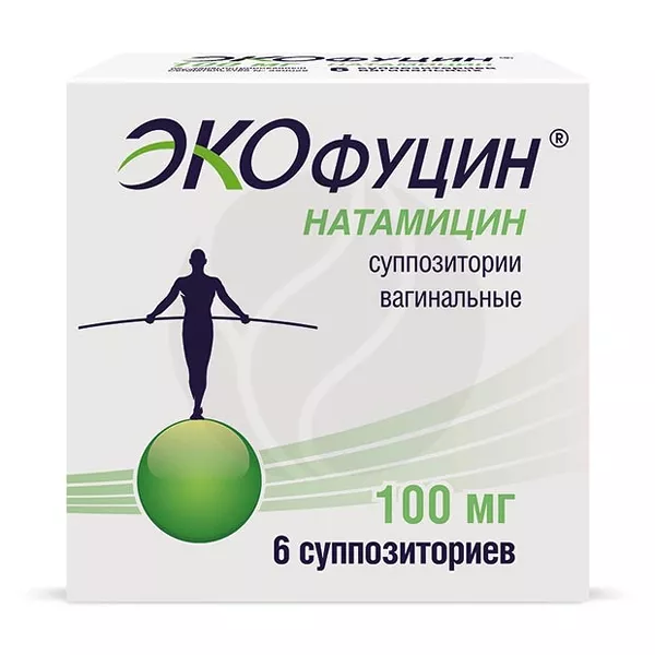 Изображение товара Экофуцин вагинальные суппозитории 100мг №6 против грибков