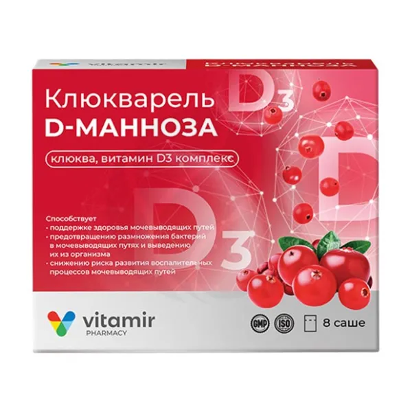 Изображение товара Vitamir Клюкварель D-манноза порошок 5 г №8 профилактика мочевых инфекций