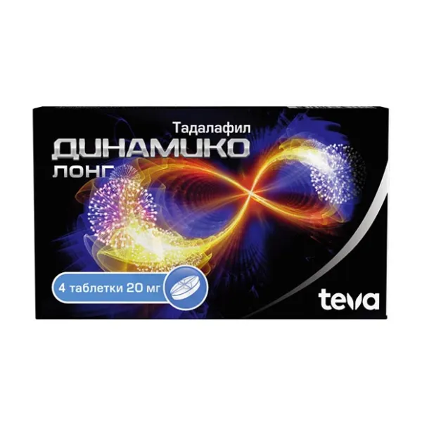 Изображение товара Динамико Лонг таблетки покрыт. п/о 20мг, №4
