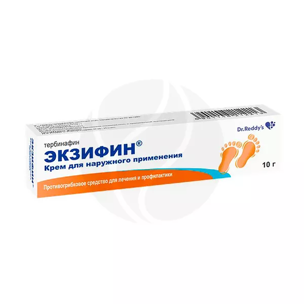 Изображение товара Экзифин крем д/наружн. прим. 1%, 10г - противогрибковое средство Изображение товара Экзифин крем д/наружн. прим. 1%, 10г - противогрибковое средство