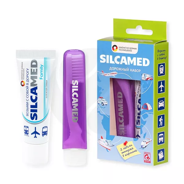 Изображение товара SilcaMed набор дорожный зубная паста+зубная щетка, цвет в ассортименте, 30г Изображение товара SilcaMed набор дорожный зубная паста+зубная щетка, цвет в ассортименте, 30г