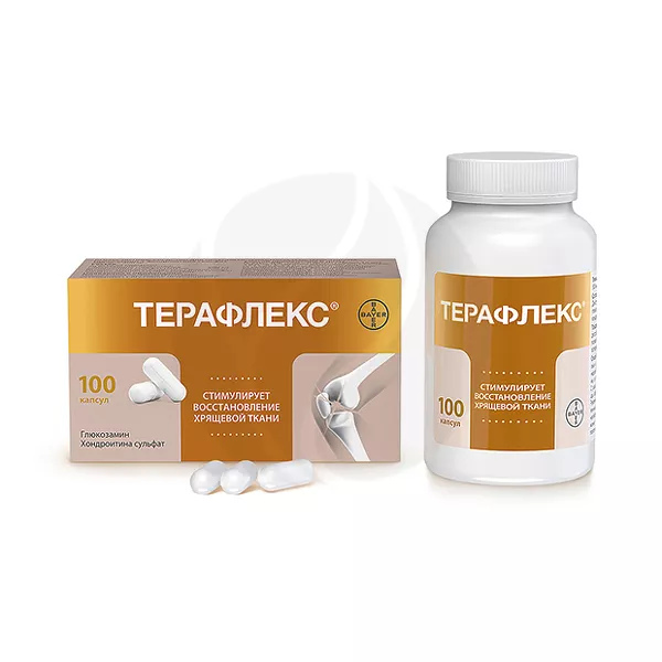 Изображение товара Терафлекс капсулы 500мг+400мг, №100 Изображение товара Терафлекс капсулы 500мг+400мг, №100