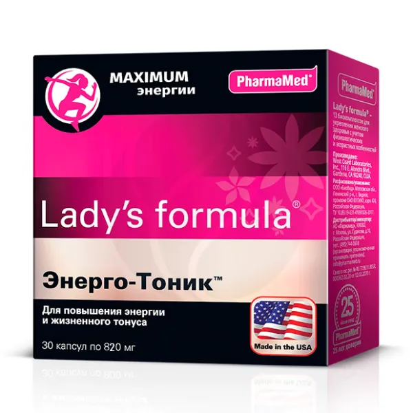 Изображение товара Lady's formula Энерго-тоник капсулы 30 шт для повышения энергии и работоспособности женщин