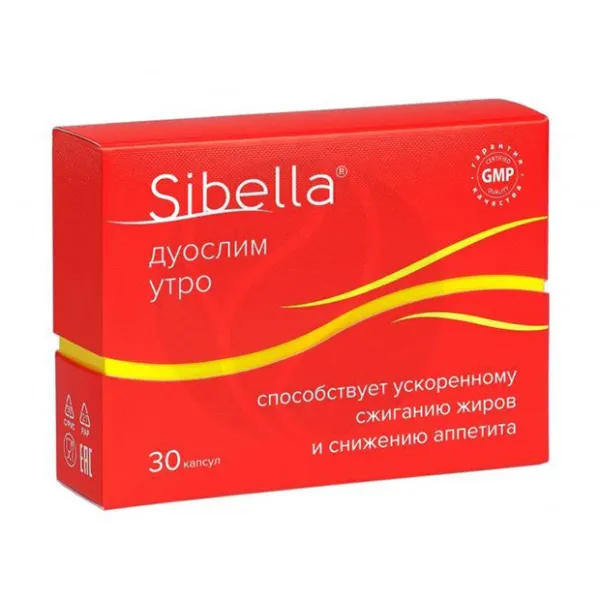 Изображение товара Sibella Дуослим утро капсулы 30 шт биологически активная добавка для похудения