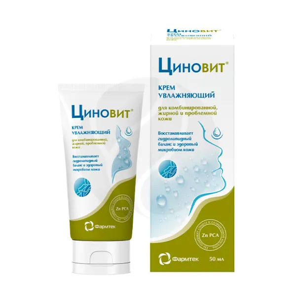 Изображение товара Увлажняющий крем для лица Циновит для комбинированной и жирной кожи 50мл