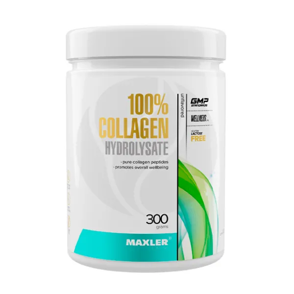 Изображение товара Maxler Коллаген гидролизат 100% порошок без вкуса 300г для здоровья кожи и суставов