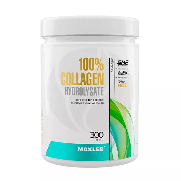 Изображение товара Maxler Коллаген гидролизат 100% порошок без вкуса 300г для здоровья кожи и суставов