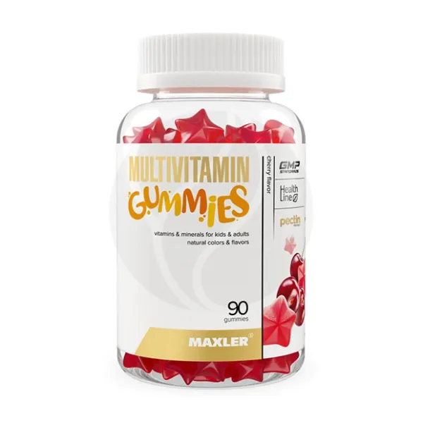 Изображение товара Maxler Мультивитамины для взрослых и детей пастилки жевательные со вкусом вишни, №90