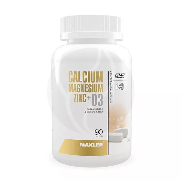 Изображение товара Maxler Кальций Магний Цинк+Д3 таблетки, 90 штук в упаковке