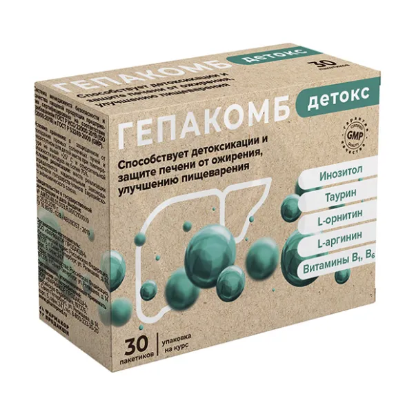 Изображение товара Детокс Гепакомб порошок для приготовления раствора №30 Россия