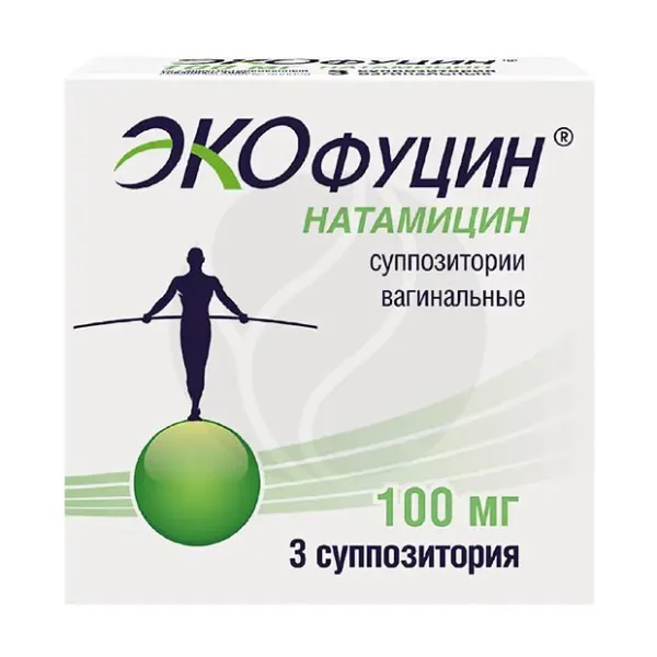 Изображение товара Экофуцин суппозитории вагинальные 100 мг, №3 для лечения влагалищных грибковых инфекций
