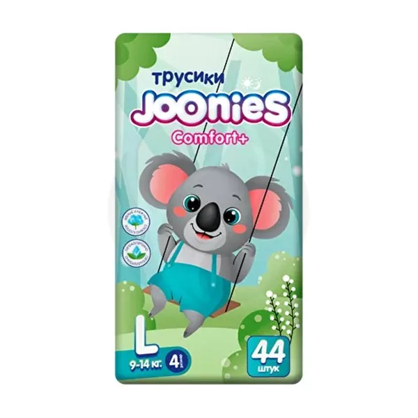 Изображение товара Подгузники-трусики Joonies Comfort+ L для детей 9-14кг, 44 шт Изображение товара Подгузники-трусики Joonies Comfort+ L для детей 9-14кг, 44 шт